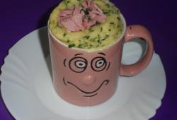Recette Dukan : Mug cake jambon yaourt et ciboulette 