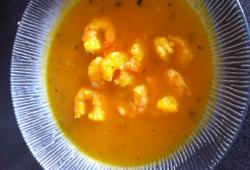 Recette Dukan : Soupe potimarron et crevettes 