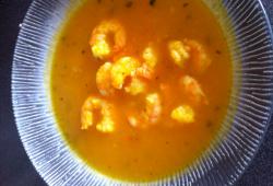 Recette Dukan : Soupe potimarron et crevettes 