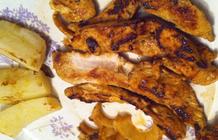 Régime Dukan (recette minceur) : Emincés de poulet marinés pour plancha #dukan https://www.proteinaute.com/recette-eminces-de-poulet-marines-pour-plancha-13611.html