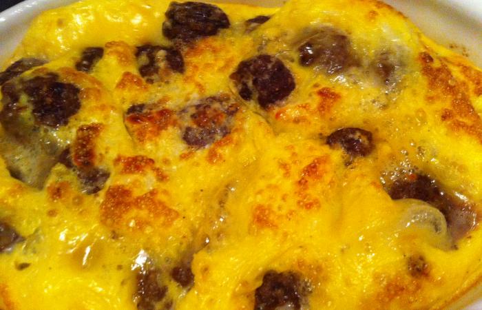 Rgime Dukan (recette minceur) : Omelette soufle aux boulettes de boeuf #dukan https://www.proteinaute.com/recette-omelette-souflee-aux-boulettes-de-boeuf-13658.html