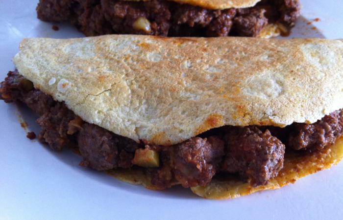 R�gime Dukan (recette minceur) : Cr�pe sal�e bolognaise  #dukan https://www.proteinaute.com/recette-crepe-salee-bolognaise-13750.html