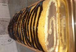 Recette Dukan : Roulé à la crème praliné et sa ganache chocolat 