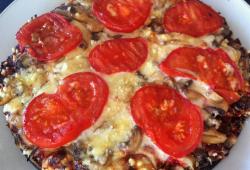 Photo Dukan Pizza viande hachée, tomate et fromage sans pâte 