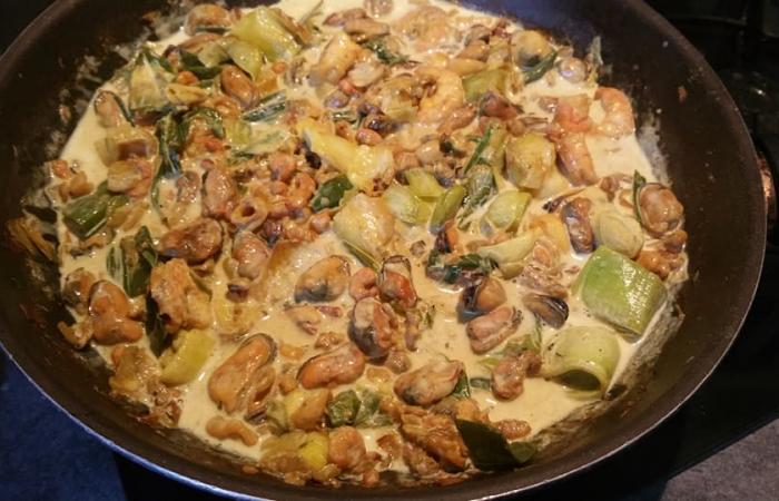 R�gime Dukan (recette minceur) : Fruits de mer aux poireaux #dukan https://www.proteinaute.com/recette-fruits-de-mer-aux-poireaux-13930.html