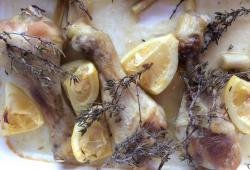 Recette Dukan : Pilons de poulet au thym & citron