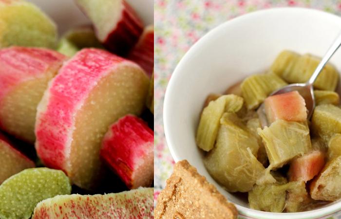 Régime Dukan (recette minceur) : Rhubarbe Confite au Four #dukan https://www.proteinaute.com/recette-rhubarbe-confite-au-four-14044.html