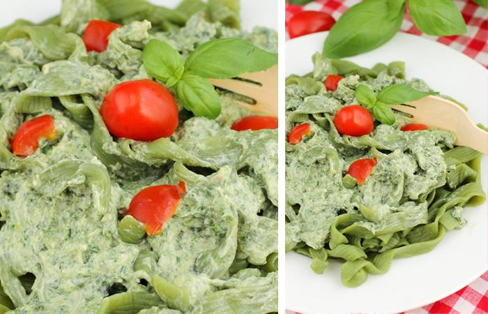 Régime Dukan (recette minceur) : Tagliatelles (de konjac) au Pesto Verde #dukan https://www.proteinaute.com/recette-tagliatelles-de-konjac-au-pesto-verde-14055.html