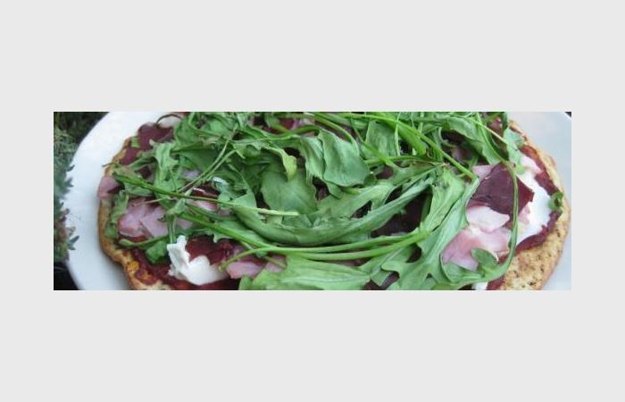 R�gime Dukan (recette minceur) : Pizza Rochetta #dukan https://www.proteinaute.com/recette-pizza-rochetta-1427.html