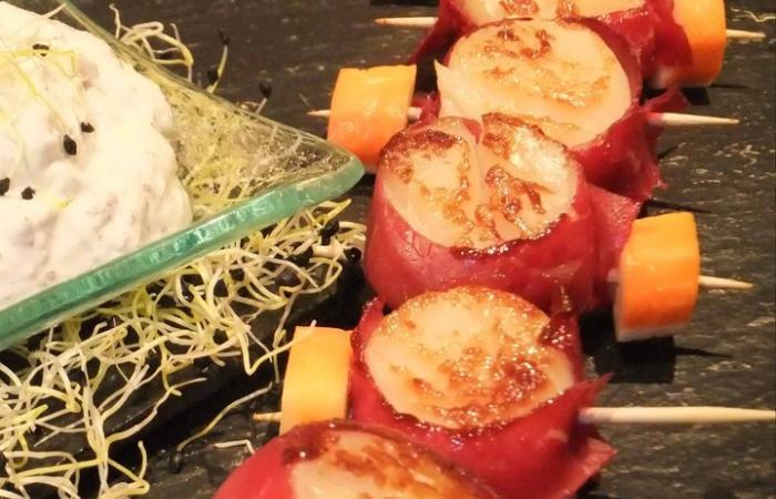 Régime Dukan (recette minceur) : St Jaques Grisonnes #dukan https://www.proteinaute.com/recette-st-jaques-grisonnes-1443.html