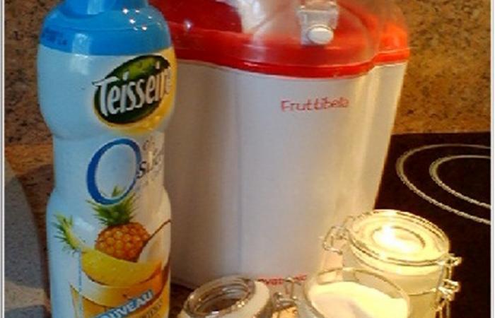 R�gime Dukan (recette minceur) : Glace ananas/coco Teisseire 0% #dukan https://www.proteinaute.com/recette-glace-ananas-coco-teisseire-0-1481.html