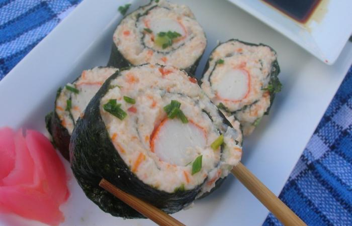 Régime Dukan (recette minceur) : Sushi Dukan #dukan https://www.proteinaute.com/recette-sushi-dukan-1591.html