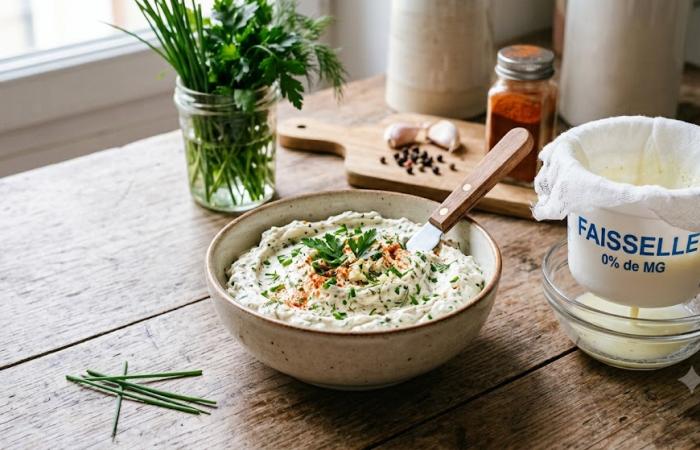 R�gime Dukan (recette minceur) : Fromage frais � tartiner � base de faisselle #dukan https://www.proteinaute.com/recette-fromage-frais-a-tartiner-a-base-de-faisselle-1610.html