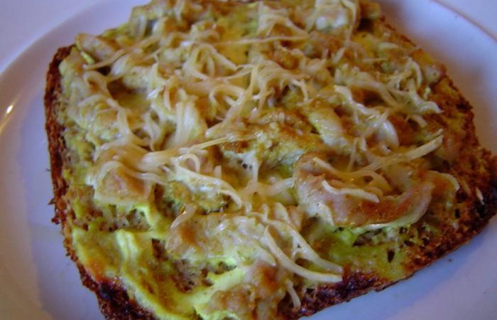 Régime Dukan (recette minceur) : Tartine Chaude Poulet-Curry #dukan https://www.proteinaute.com/recette-tartine-chaude-poulet-curry-1623.html