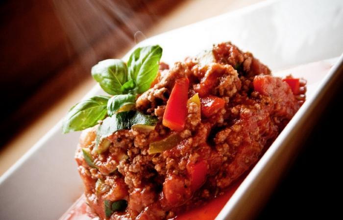 R�gime Dukan (recette minceur) : Ratatouille � l'hach� de boeuf #dukan https://www.proteinaute.com/recette-ratatouille-a-l-hache-de-boeuf-1732.html