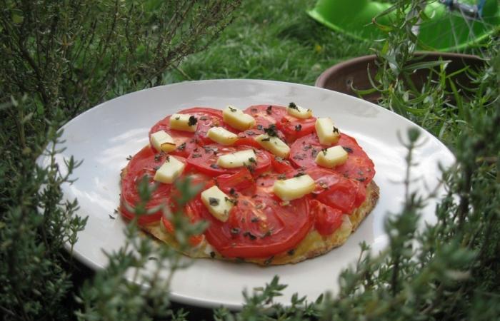 Rgime Dukan (recette minceur) : Tarte fine  la tomate #dukan https://www.proteinaute.com/recette-tarte-fine-a-la-tomate-1750.html