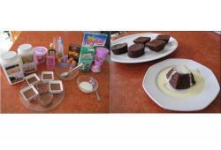 Recette Dukan : Gâteaux au chocolat sans maïzena, au micro-onde, nappés de 'crème anglaise'