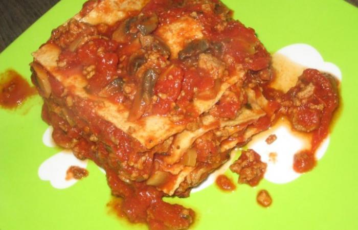R�gime Dukan (recette minceur) : Lasagnes Dukan #dukan https://www.proteinaute.com/recette-lasagnes-dukan-224.html
