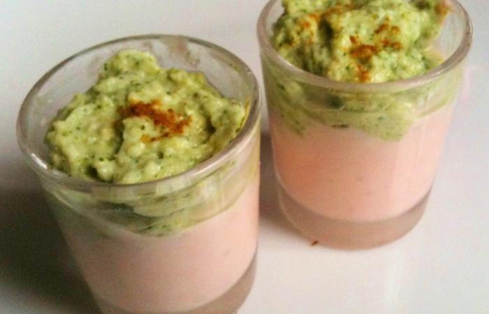 Verrines aux deux mousses�: saumon/brocoli