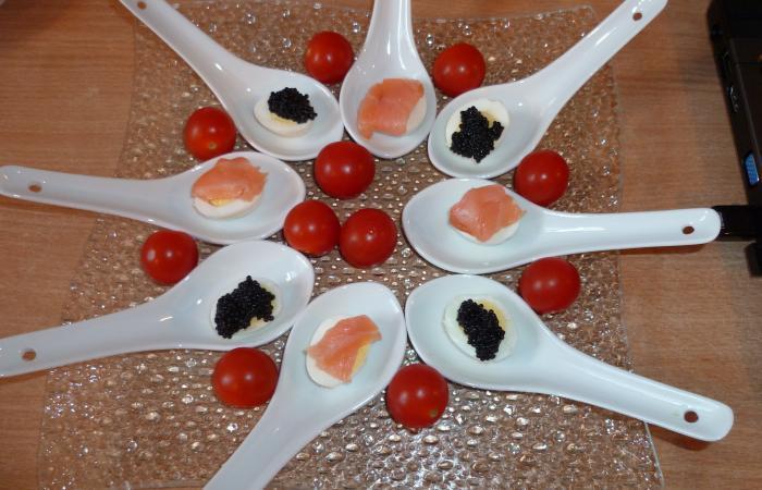 R�gime Dukan (recette minceur) : Petites cuill�res aux oeufs de caille #dukan https://www.proteinaute.com/recette-petites-cuilleres-aux-oeufs-de-caille-2672.html