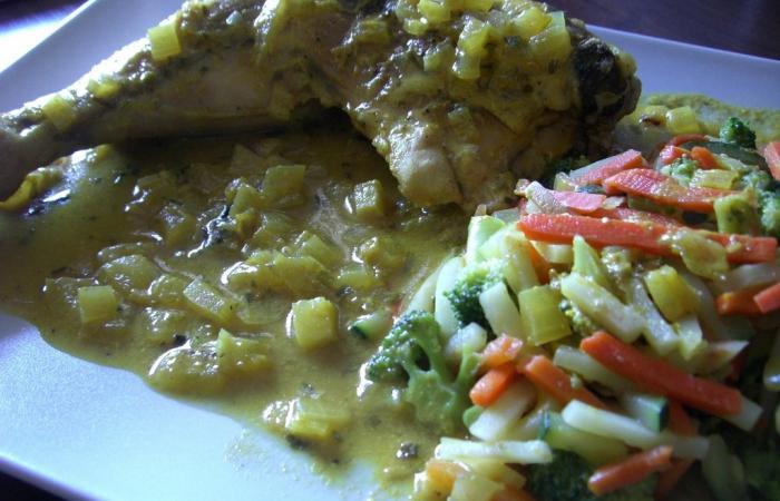 Régime Dukan (recette minceur) : Poulet curry coco et julienne #dukan https://www.proteinaute.com/recette-poulet-curry-coco-et-julienne-2712.html