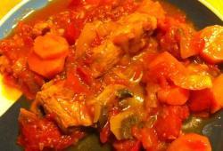 Recette Dukan : Sauté de veau au paprika et ses petits légumes