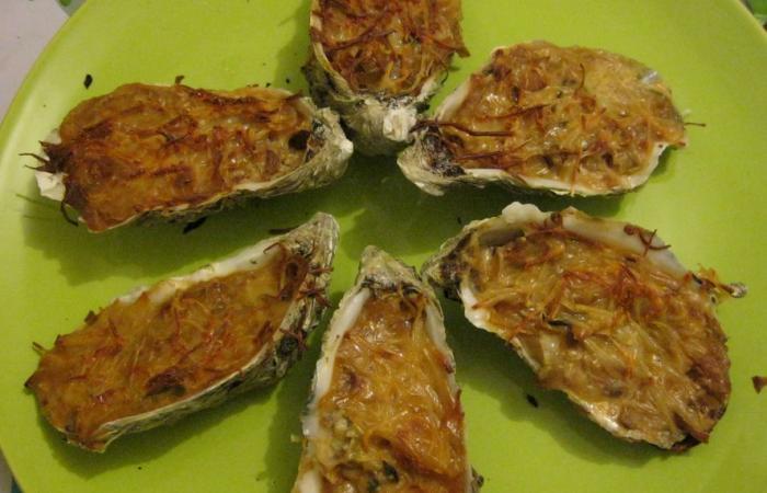 Hu�tres gratin�es au four