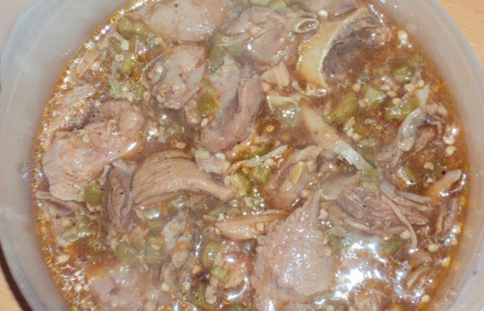 Régime Dukan (recette minceur) : Osso Bucco de dinde au Gombo #dukan https://www.proteinaute.com/recette-osso-bucco-de-dinde-au-gombo-3261.html