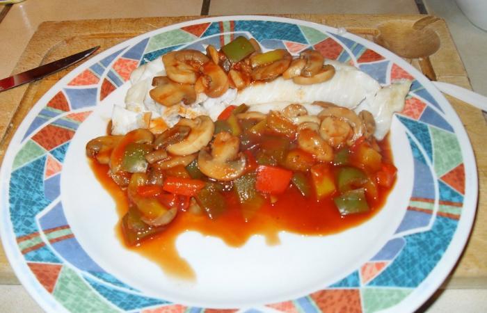 R�gime Dukan (recette minceur) : Dos de cabillaud et ses trois couleurs #dukan https://www.proteinaute.com/recette-dos-de-cabillaud-et-ses-trois-couleurs-3282.html