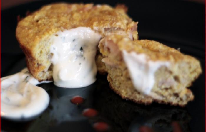 Régime Dukan (recette minceur) : Muffins poulet, coeur fondant chèvre #dukan https://www.proteinaute.com/recette-muffins-poulet-coeur-fondant-chevre-3401.html