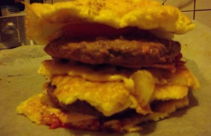 R�gime Dukan (recette minceur) : Hamburger de folie sans son #dukan https://www.proteinaute.com/recette-hamburger-de-folie-sans-son-3410.html