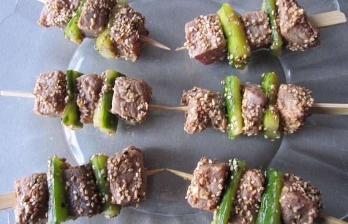 R�gime Dukan (recette minceur) : Thon marin� aux concombre et graines de s�same #dukan https://www.proteinaute.com/recette-thon-marine-aux-concombre-et-graines-de-sesame-3445.html