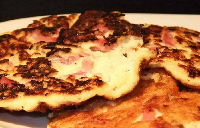 R�gime Dukan (recette minceur) : Pancake tofu soyeux jambon #dukan https://www.proteinaute.com/recette-pancake-tofu-soyeux-jambon-3534.html