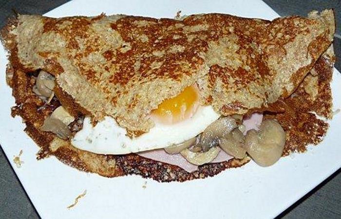 Galette compl�te aux champignons