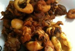 Recette Dukan : Seiches et crevettes aux curry