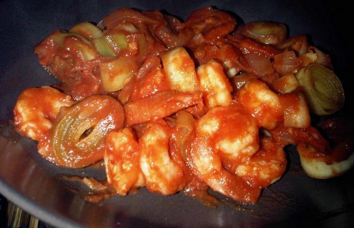 Rgime Dukan (recette minceur) : Crevettes - poireaux en sauce #dukan https://www.proteinaute.com/recette-crevettes-poireaux-en-sauce-3682.html
