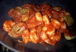 Recette Dukan : Crevettes - poireaux en sauce