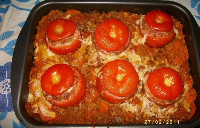 Régime Dukan (recette minceur) : Tomates farcies #dukan https://www.proteinaute.com/recette-tomates-farcies-3823.html