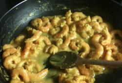 Recette Dukan : Crevettes curry et lait de coco