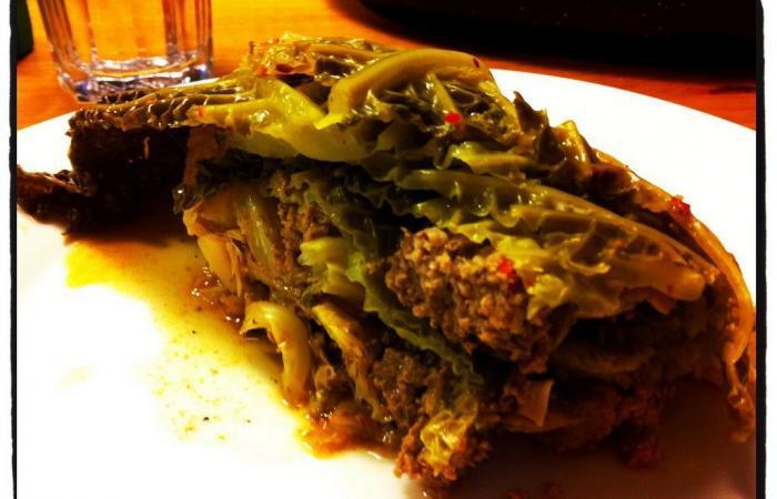 Régime Dukan (recette minceur) : Lasagne de chou farci #dukan https://www.proteinaute.com/recette-lasagne-de-chou-farci-4031.html
