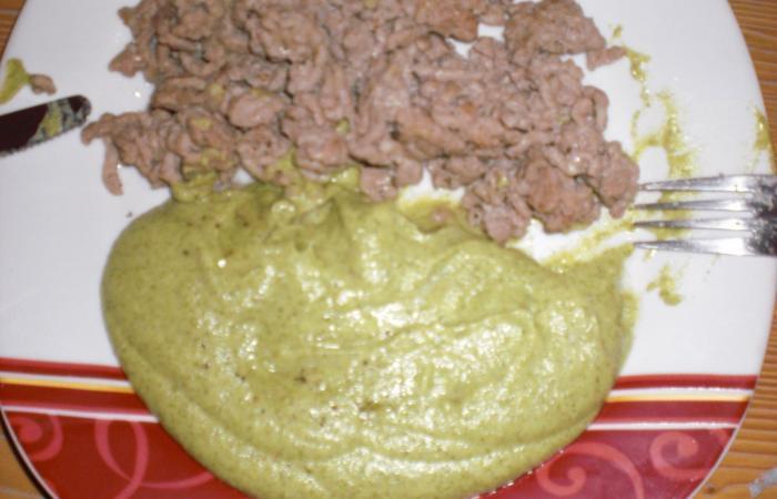 R�gime Dukan (recette minceur) : Pur�e Verte et sa viande  #dukan https://www.proteinaute.com/recette-puree-verte-et-sa-viande-4123.html