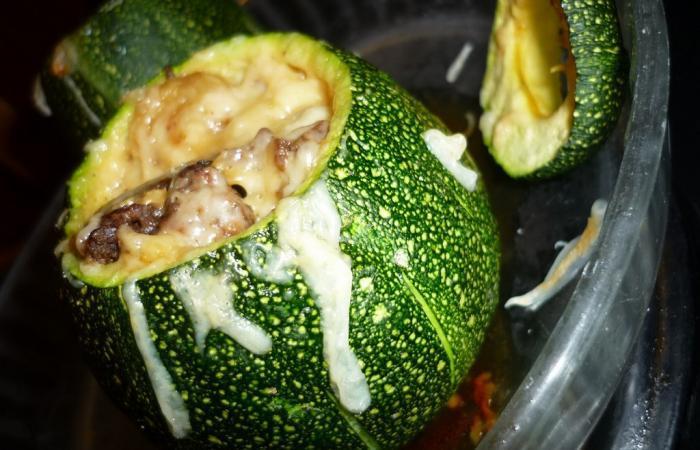 Régime Dukan (recette minceur) : Courgettes rondes farcies (micro-onde) #dukan https://www.proteinaute.com/recette-courgettes-rondes-farcies-micro-onde-4177.html