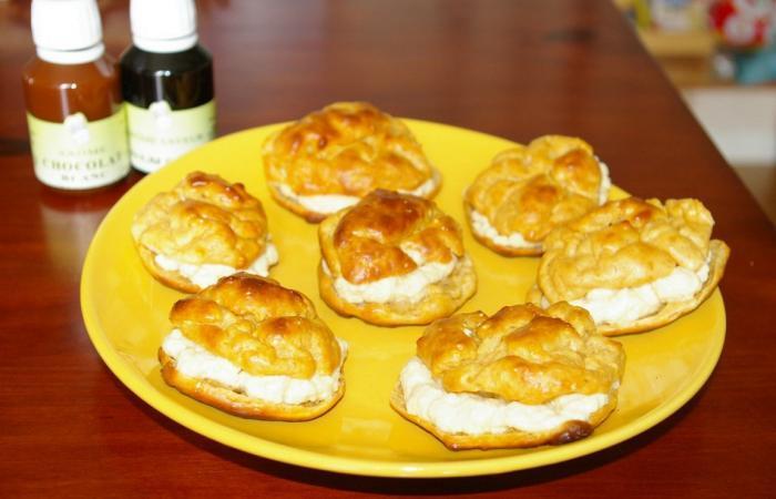Choux � la cr�me parfum chocolat blanc et Rhum