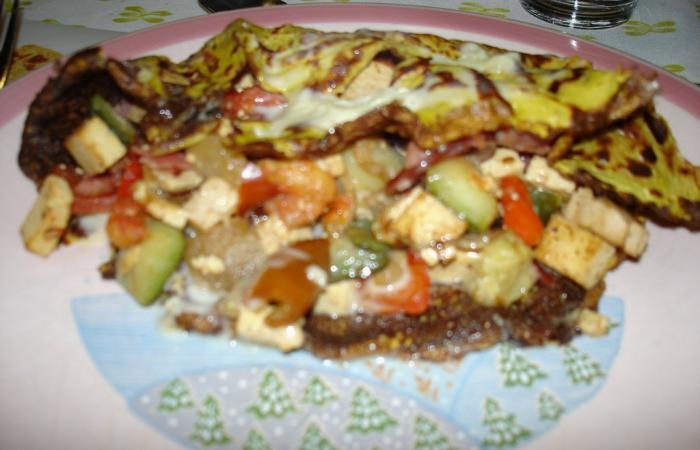 R�gime Dukan (recette minceur) : Cr�pes au tofu et l�gumes #dukan https://www.proteinaute.com/recette-crepes-au-tofu-et-legumes-4407.html