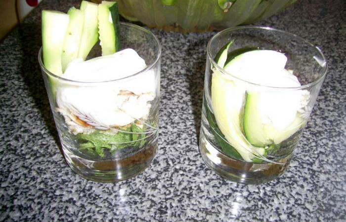 Régime Dukan (recette minceur) : Verrine de poulet et courgette #dukan https://www.proteinaute.com/recette-verrine-de-poulet-et-courgette-4416.html