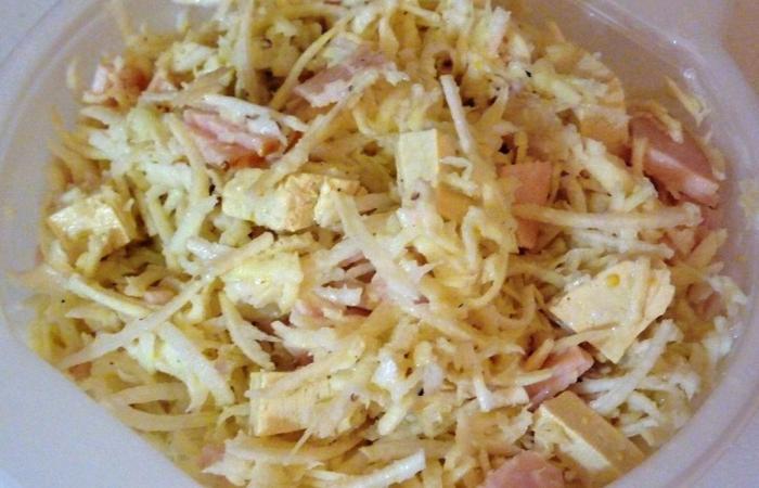Rgime Dukan (recette minceur) : Remoulade, Salade de panais et ds de jambon.  #dukan https://www.proteinaute.com/recette-remoulade-salade-de-panais-et-des-de-jambon-4426.html