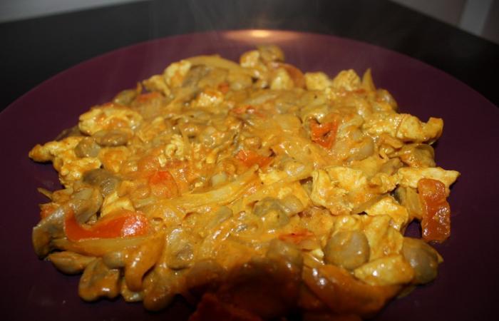 Rgime Dukan (recette minceur) : Escalope curry/coco et petits lgumes #dukan https://www.proteinaute.com/recette-escalope-curry-coco-et-petits-legumes-4506.html