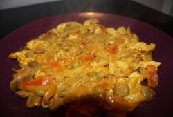 Recette Dukan : Escalope curry/coco et petits légumes