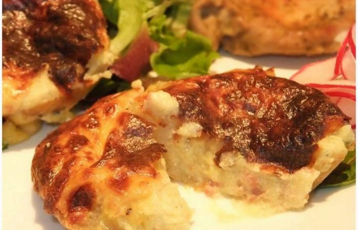 R�gime Dukan (recette minceur) : Pomme de terre au four au bleu de Bresse et jambon #dukan https://www.proteinaute.com/recette-pomme-de-terre-au-four-au-bleu-de-bresse-et-jambon-4660.html