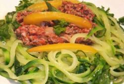 Recette Dukan : Spaghettis de courgettes en bolognaise 